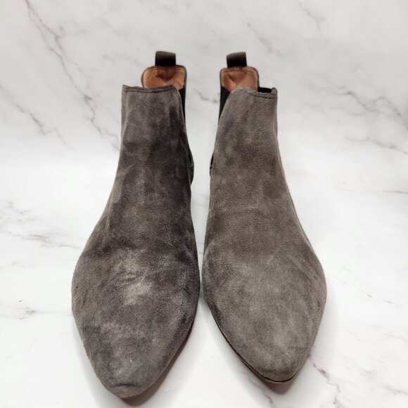 Madewell Nico Boots Grey Suede Ankle Booties Western Women's 9.5 - Picture 2 of 10
